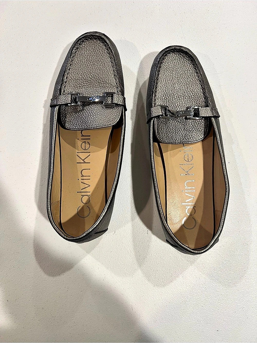 Calvin Klein Bit Loafers in Gray